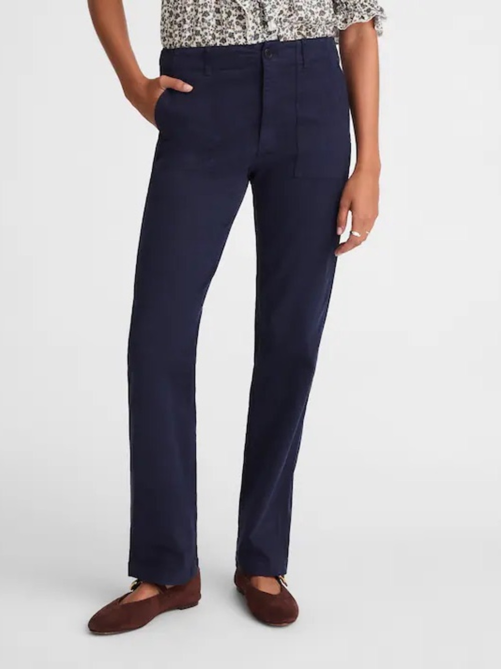Madewell The Straight Utility Pant in Midnight Navy